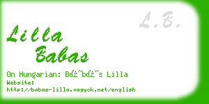 lilla babas business card